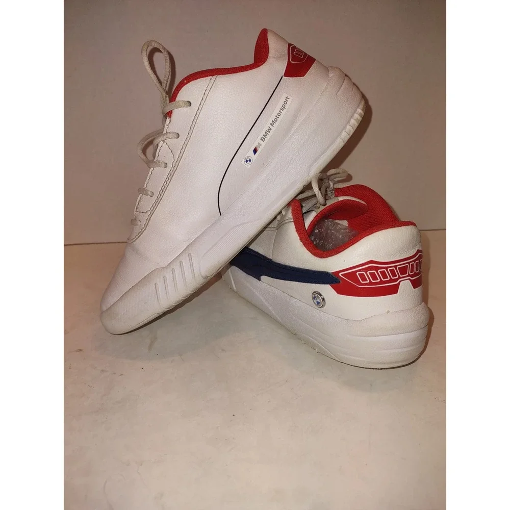 Puma Drift Cat BMW Motorsport Sneakers Youth Sz 2.5C Delta V Kids White Red Blue